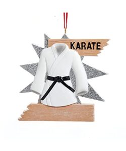 'karate' white gi ornament