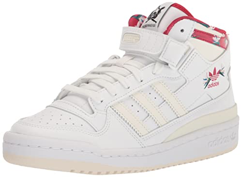 adidas Originals Womens Forum Mid White/Power Red 9, 9