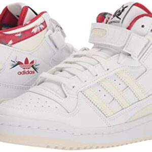 adidas Originals Womens Forum Mid White/Power Red 9, 9