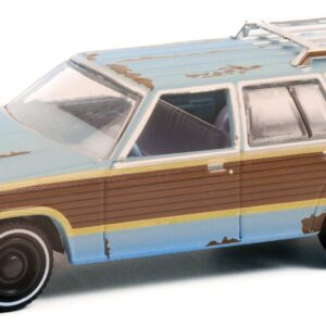 1979 Ford LTD Country Squire Light Blue w/Woodgrain Sides (Weathered) Terminator 2: Judgment Day 1991 Movie 1/64 Diecast Model by Greenlight 44920 C