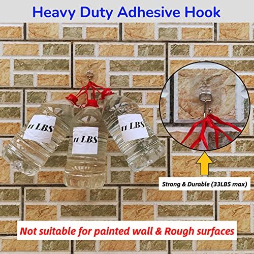 SZNKB Large Adhesive Hooks for Hanging Heavy Duty 22lbs, Transparent Waterproof Oil-Proof and Rustproof Wall Hooks, Towel and Coats Hooks for Bathroom,Kitchen Home and Office, 2 Pack