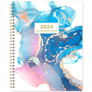 2024 weekly appointment book & planner - 2024 daily hourly planner, january 2024 - decmber 2024, 8" x 10", 30-minute interval appointment book 2024 with thick paper - contrast watercolor