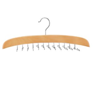 Resovo Tank Top Hanger with Premium Wood, 24 Large Capacity, Space Saving,360 Degree Rotating, Foldable Metal Hooks, Tank Tops