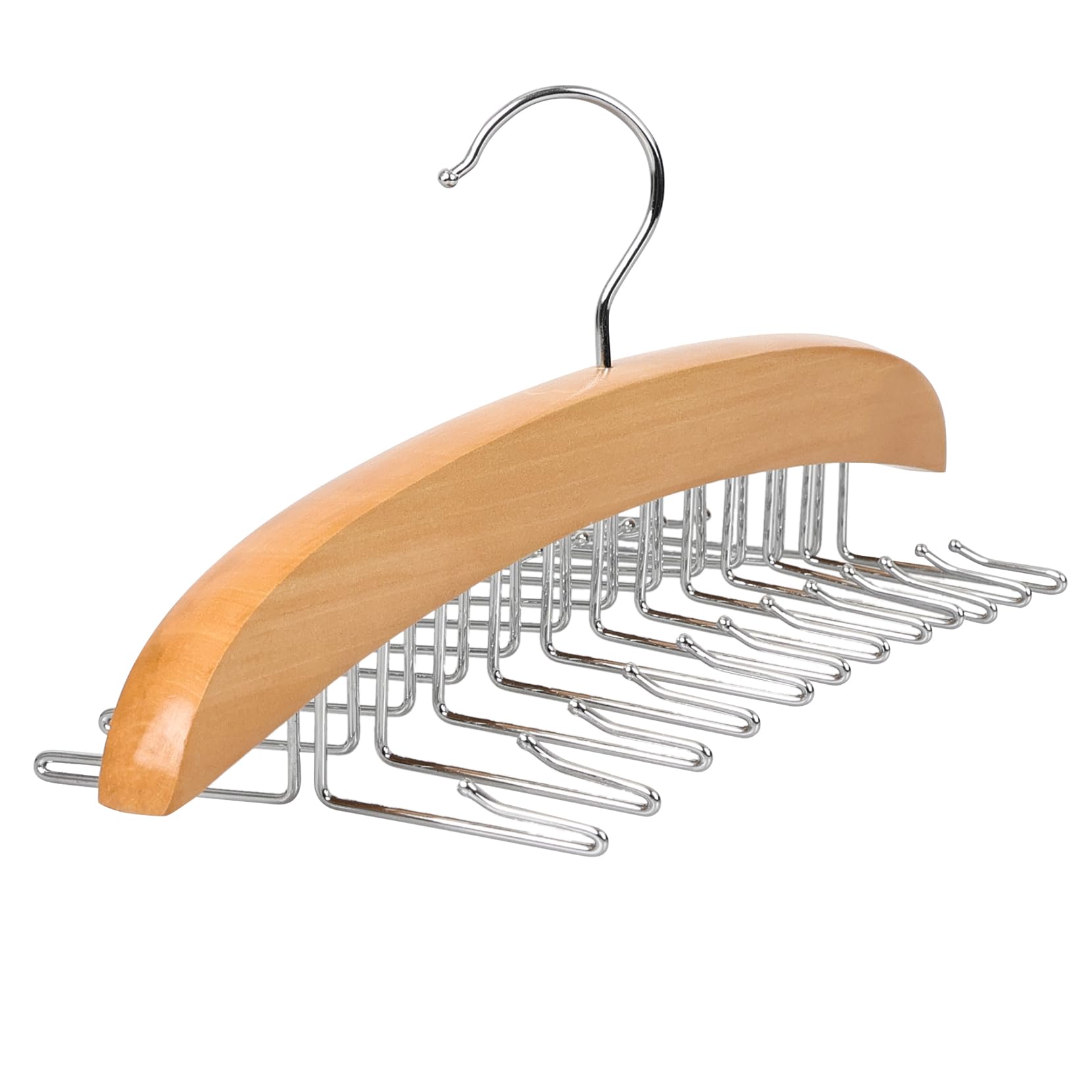 Resovo Tank Top Hanger with Premium Wood, 24 Large Capacity, Space Saving,360 Degree Rotating, Foldable Metal Hooks, Tank Tops