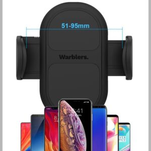 Warblers® Cup Holder Phone Mount – Adjustable Phone Cup Holder for Car with Silicone Protection 360-degree Telescopic Arm – Cup Phone Holder Compatible with iPhone, Samsung, Huawei, LG