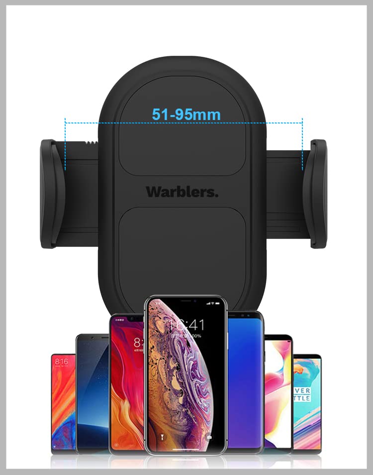 Warblers® Cup Holder Phone Mount – Adjustable Phone Cup Holder for Car with Silicone Protection 360-degree Telescopic Arm – Cup Phone Holder Compatible with iPhone, Samsung, Huawei, LG