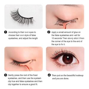 False Lashes Natural Look 6D Thick Faux Mink Lashes 10 Pairs 100% Handmake Reusable Fluffy Volume Full Strip Eye Lashes