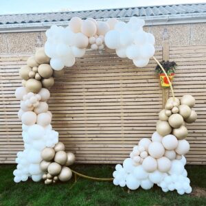 White Sand Balloons Latex Balloons 12inch 50pcs Nude White Party Balloons Thick Baby Shower Balloons Wedding Birthday Gender Reveal Party Decorations Supplies