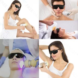 FreeMascot 190nm-2000nm Laser Safety Glasses for Hair Removal Treatment and Laser Cosmetology Operator Eye Protection