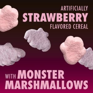 Franken Berry Cereal with Monster Marshmallows, Kids Breakfast Cereal, Limited Edition, Made with Whole Grain, Family Size, 16 oz
