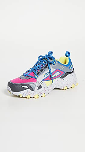 FILA Women's Oakmont TR Sneaker, Pink Glo/Monument/Electric Blue, 7