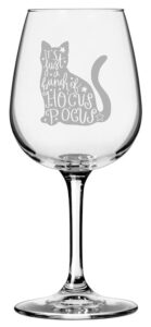 hocus pocus cat happy halloween etched 12.75oz all purpose wine glass