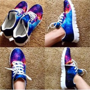 Wanyint Shark Print Running Sneakers for Women Men Underwater Blue Ocean Animal Comfortable Fashion Trainers Shoes Road Running Shoes