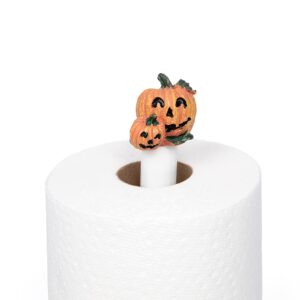 Christmas Kitchen Decor - Unique Paper Towel Holder W/Interchangeable Seasonal Decoration Tops - Christmas Paper Towel Holder - Holiday Tops Christmas Tree, Turkey Pumpkin 3 Fall