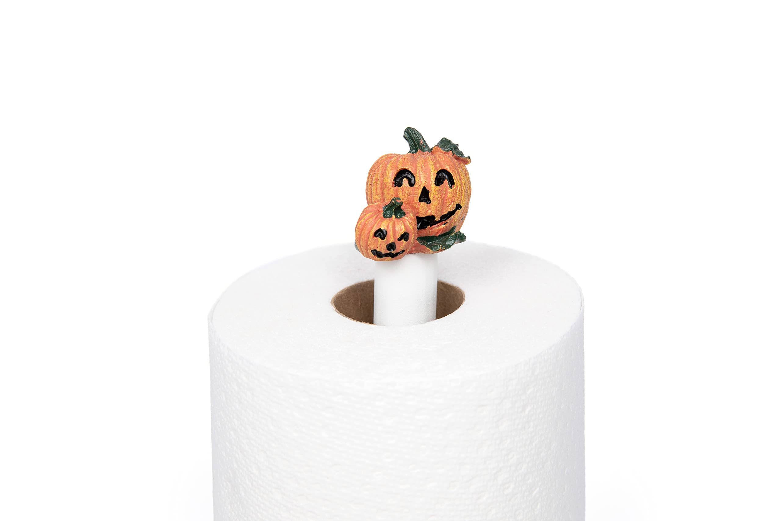 Christmas Kitchen Decor - Unique Paper Towel Holder W/Interchangeable Seasonal Decoration Tops - Christmas Paper Towel Holder - Holiday Tops Christmas Tree, Turkey Pumpkin 3 Fall