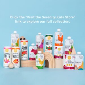 Serenity Kids 6+ Months Grain Free Puffs Toddler & Baby Snack | No Added Sugar, Gluten & Rice Free, Allergen Free | Made with Organic Cassava, Veggies, and Herbs | Pumpkin & Cinnamon | 6 Count