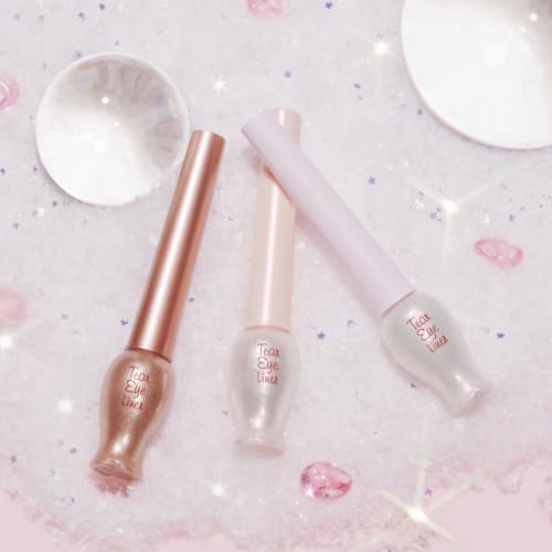 ETUDE Tear Eye Drop Liner 8g #3 Pure Sparkling Pearl (21AD) | Long-Lasting Liquid Glitter Eye Makeup with Shiny Magical Sparkle | K-Beauty