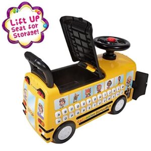 Spark Create Imagine Cocomelon Unisex Bus with Storage Space | 36 Interactive Buttons Alphabet, Numbers 1-9, 5 CoComelon Nursery Rhymes (18-36 Months)