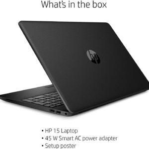 2022 Newest HP 15.6" FHD IPS Laptop Computer, Intel Celeron N4020(up to 2.8 GHz), 8GB RAM, 128GB SSD, Office 365, HDMI, Bluetooth, Webcam, USB-C, Windows 10S, Black, Online Class Ready, JVQ Mousepad