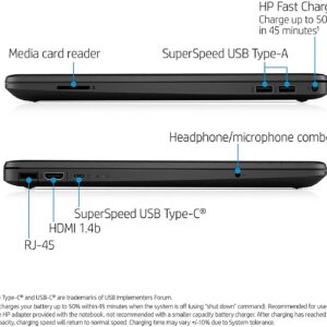 2022 Newest HP 15.6" FHD IPS Laptop Computer, Intel Celeron N4020(up to 2.8 GHz), 8GB RAM, 128GB SSD, Office 365, HDMI, Bluetooth, Webcam, USB-C, Windows 10S, Black, Online Class Ready, JVQ Mousepad