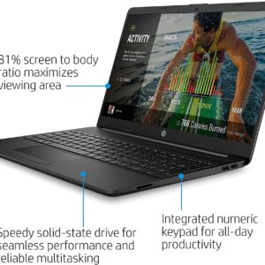 2022 Newest HP 15.6" FHD IPS Laptop Computer, Intel Celeron N4020(up to 2.8 GHz), 8GB RAM, 128GB SSD, Office 365, HDMI, Bluetooth, Webcam, USB-C, Windows 10S, Black, Online Class Ready, JVQ Mousepad