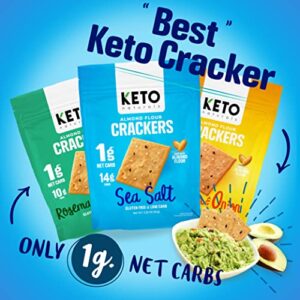Keto Almond Flour Crackers Variety Pack - Gluten Free, Low Carb, No Sugar