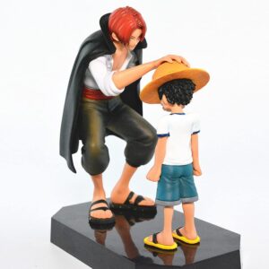 ZKTSRY Anime One Piece Shanks Touching Luffy Figures Anime Action FigureFigures Model, Cake Topper Birthday Cake Decoration Anime Theme Doll Figure