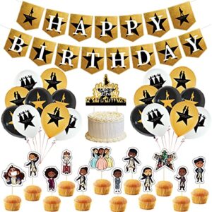 american musical party decorations 32pcs birthday party supplies cake toppers cupcake balloon decor for dessert picks boys girls kids
