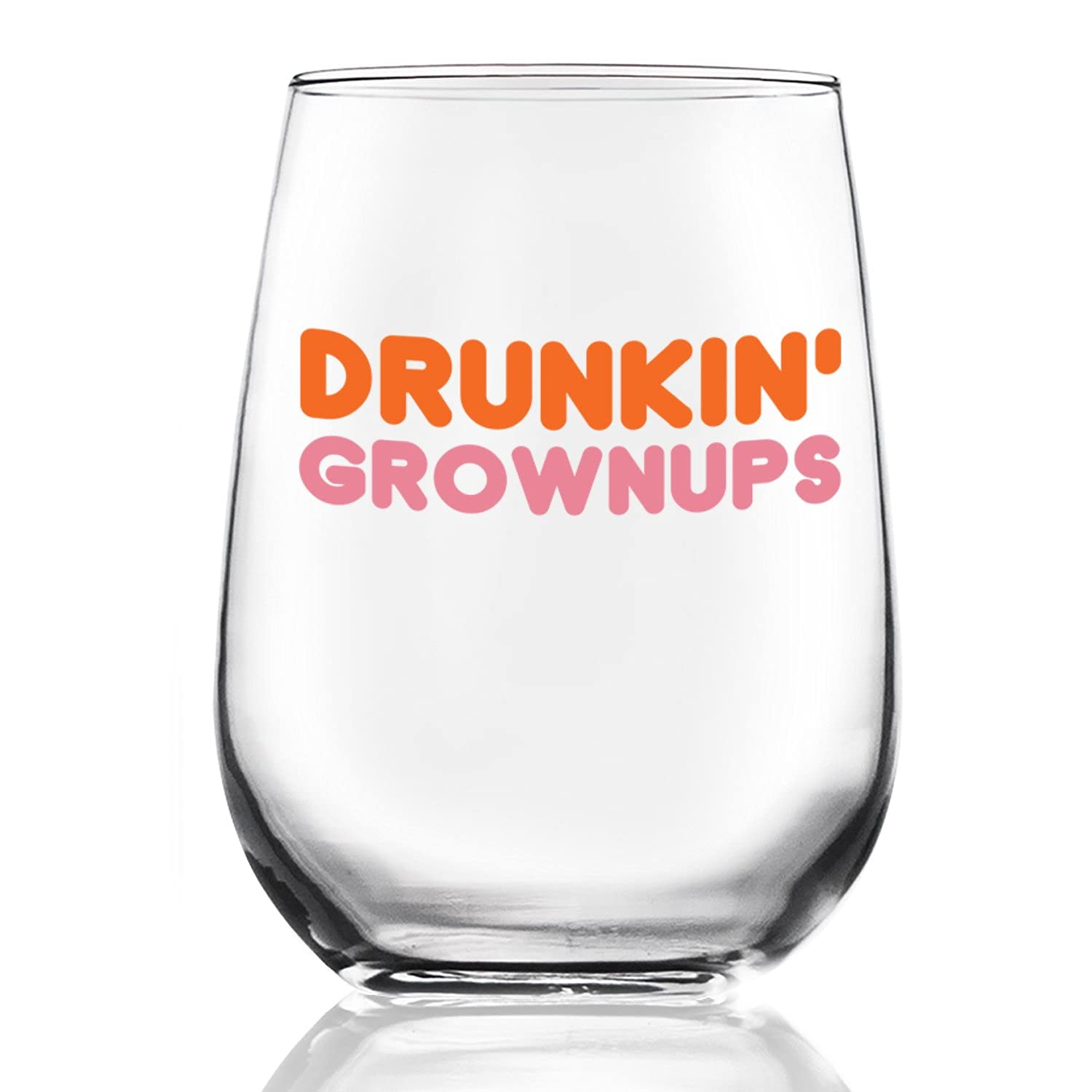 Toasted Tales - Drunkin' Grownups Wine Glass | Stemless Bachelorette Drinking Glasses | Gift for Her | Weekend Gifts for Women | Wine Glasses for Camping | Large Wine Glasses Gift for Women (15 oz)