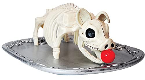 Seasons USA Roasted Pig Roast Skeleton On A Platter Tray Prop Halloween Decoration