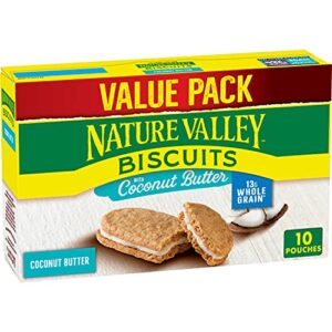 nature valley biscuit sandwiches, coconut butter, snack value pack, 10 ct, 13.5 oz