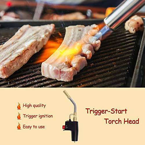 Trigger-Start Torch Head TS4000, High Intensity Flame Torch, MAPP/Propane Gas Torch Kit with Instant on/off Trigger for Light Welding, Soldering, Brazing, Heating, Thawing and More