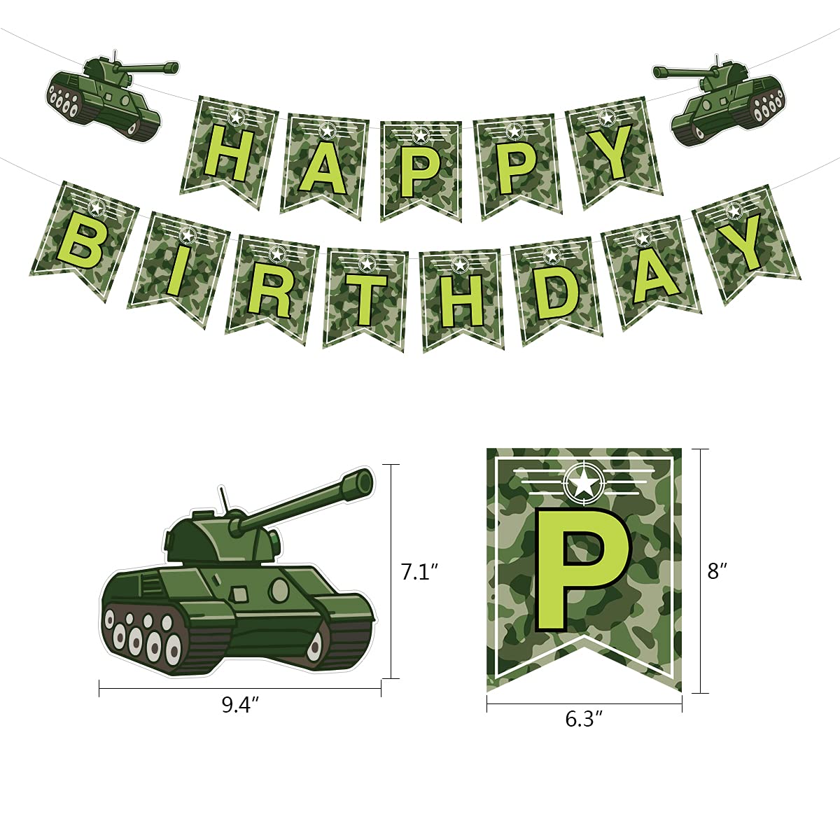 Homond Army Party Decorations, Army Birthday Party Supplies Kit, Army Decorations For Party, Army Banner Cake Topper Swirls, Camouflage Balloon Garland Arch Kit Green Brown