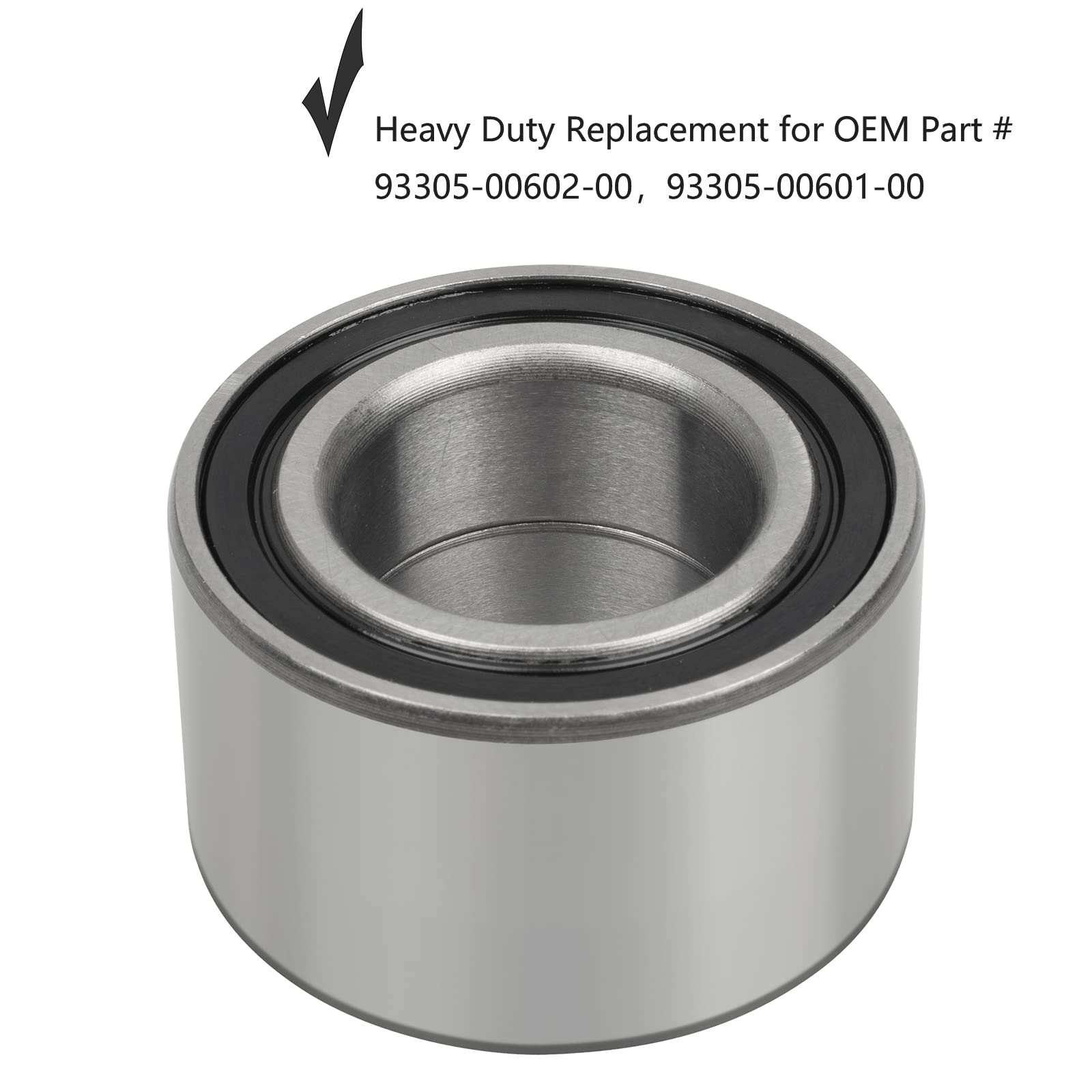 Front & Rear Wheel Bearings Replacement for Yamaha Grizzly 4x4 700 660 550 450 400 YFM700 YFM660 YFM550 YFM450 YFM400, Replace Part Number 93305-00602-00，93305-00601-00
