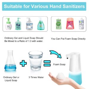 Wisekoti New Generation of Automatic Foaming Soap Dispenser, Electric and Rechargeable, Touchless Foam Soap Dispenser for Kitchen Sink & Bathroom Countertop, Dish Soap Dispenser, Hand Soap Dispenser