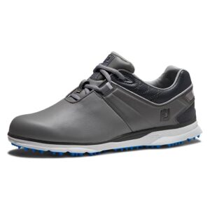 footjoy women's pro|sl golf shoe, grey/charcoal/reef blue, 8