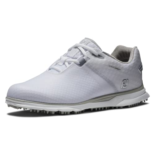 FootJoy Women's Pro|SL Sport Golf Shoe, White/Light Grey, 10