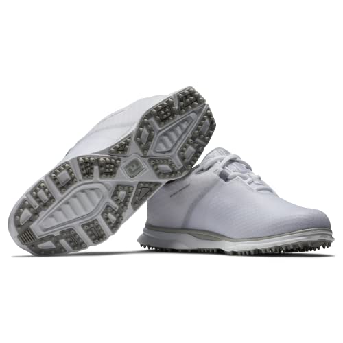 FootJoy Women's Pro|SL Sport Golf Shoe, White/Light Grey, 10