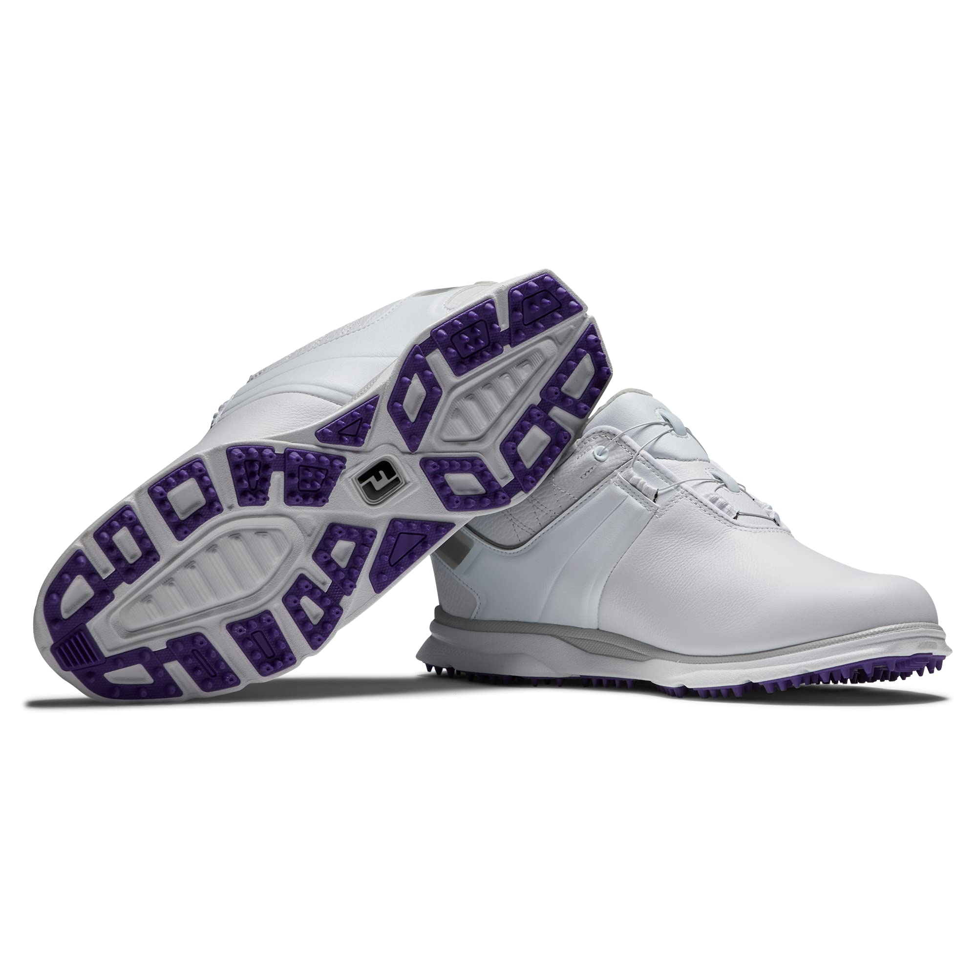 FootJoy Women's Pro|SL Boa Golf Shoe, White/White/Purple, 7