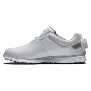 FootJoy Women's Pro|SL Boa Golf Shoe, White/White/Purple, 7