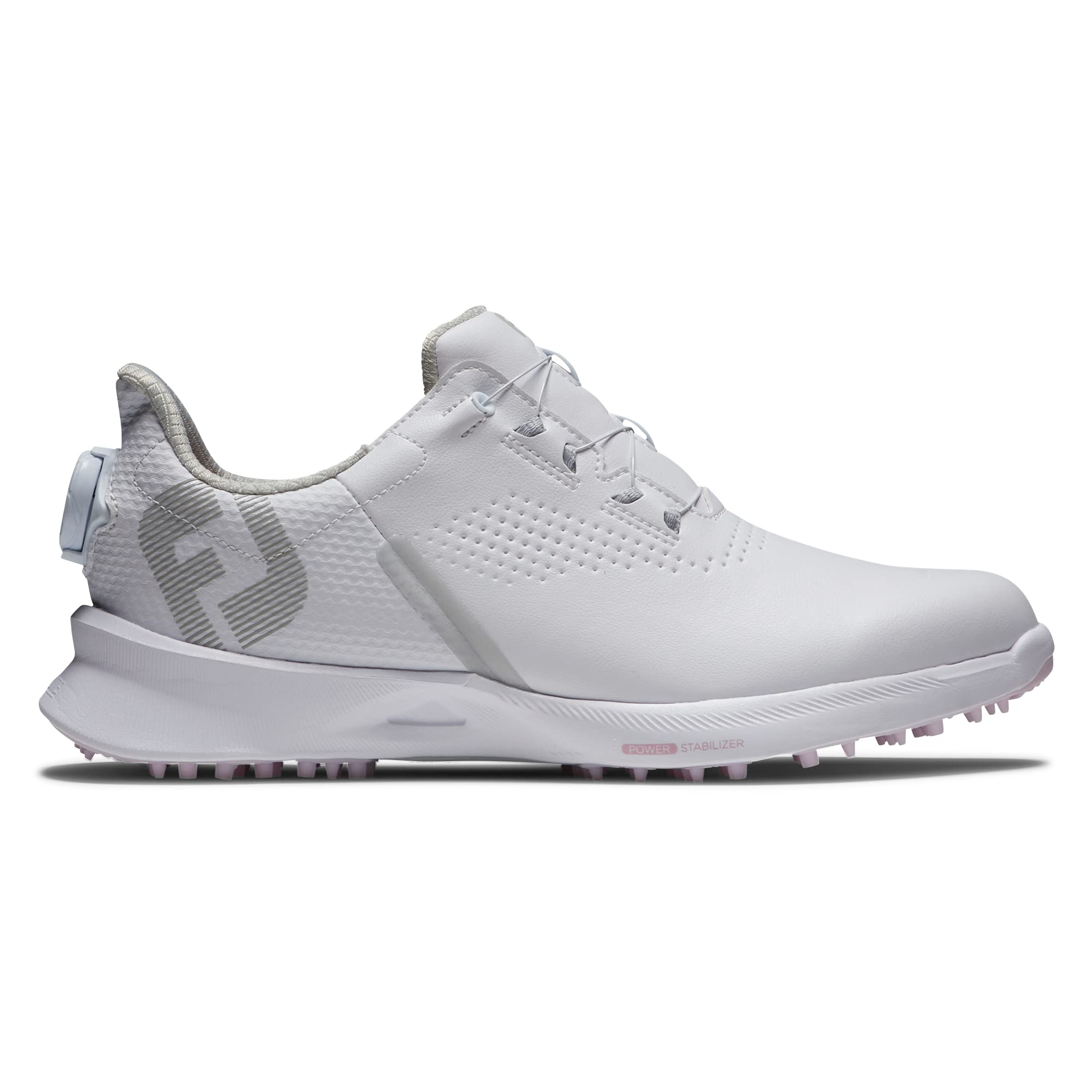 FootJoy Women's FJ Fuel Boa Golf Shoe, White/White/Pink, 7