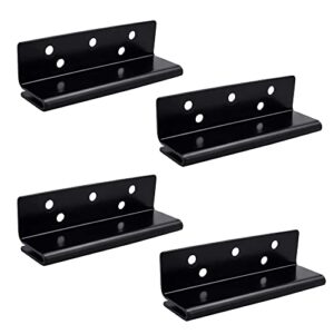 buzifu 4 pcs bed frame bed post double hook slot bracket bed rail hooks plates heavy duty bed post double pin hook slot bracket bed accessories bed frame attachment bracket hardware for wooden bed
