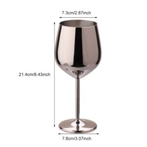 500ml Stainless Steel Wine Glass,Wine Tumbler,Stainless Steel Stem Wine Glass,Unbreakable Wine Glass Goblet,Metal Wine Glass,for Outdoor Events,Picnics,Camping(Gold Plated)