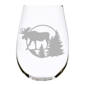 Moose stemless wine glass, 17 oz. (M1)