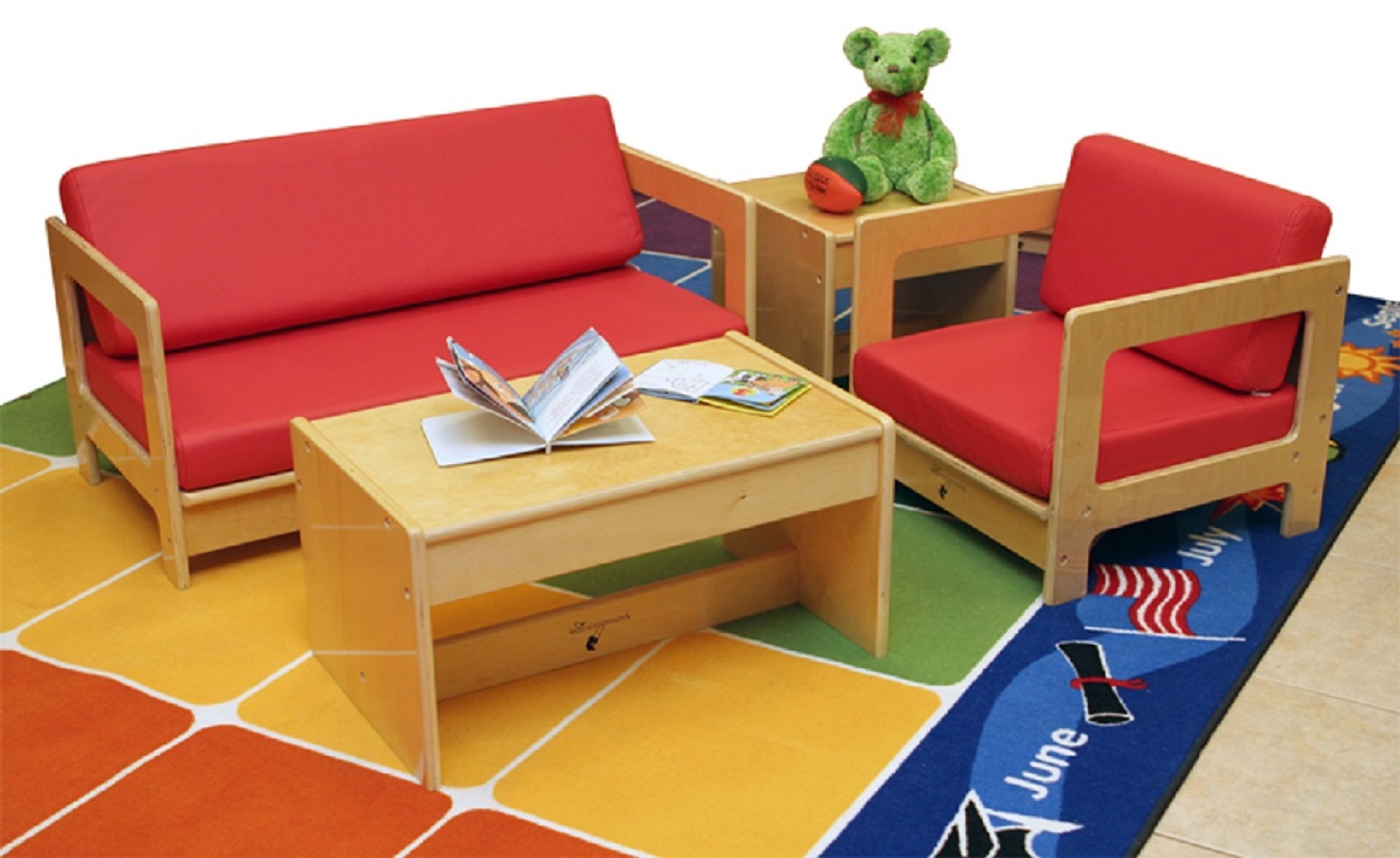 Learningground Preschool Birch School Home Living Room Set 4-Pieces