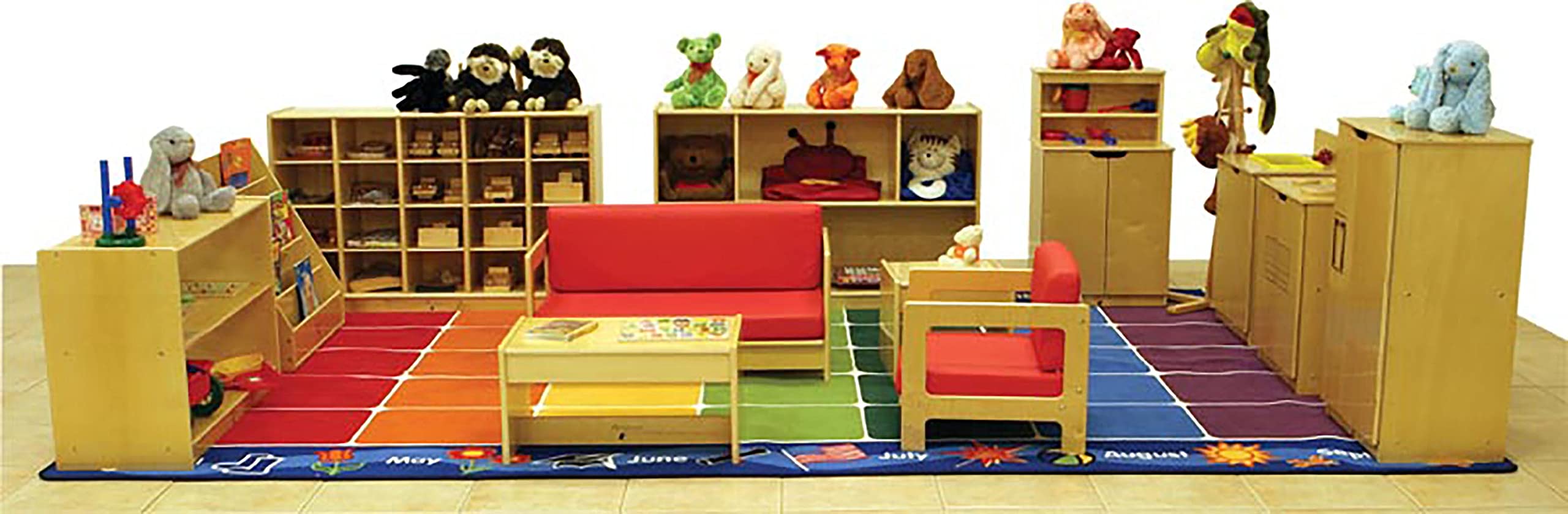 Learningground Preschool Birch School Home Living Room Set 4-Pieces