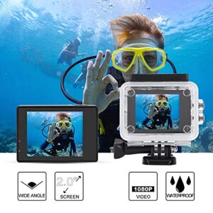 Entatial 1080P Camera, Camera Accessory LCD Screen Camera, Waterproof Camera for Indoor Outdoor(Silver)