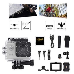 Entatial 1080P Camera, Camera Accessory LCD Screen Camera, Waterproof Camera for Indoor Outdoor(Silver)