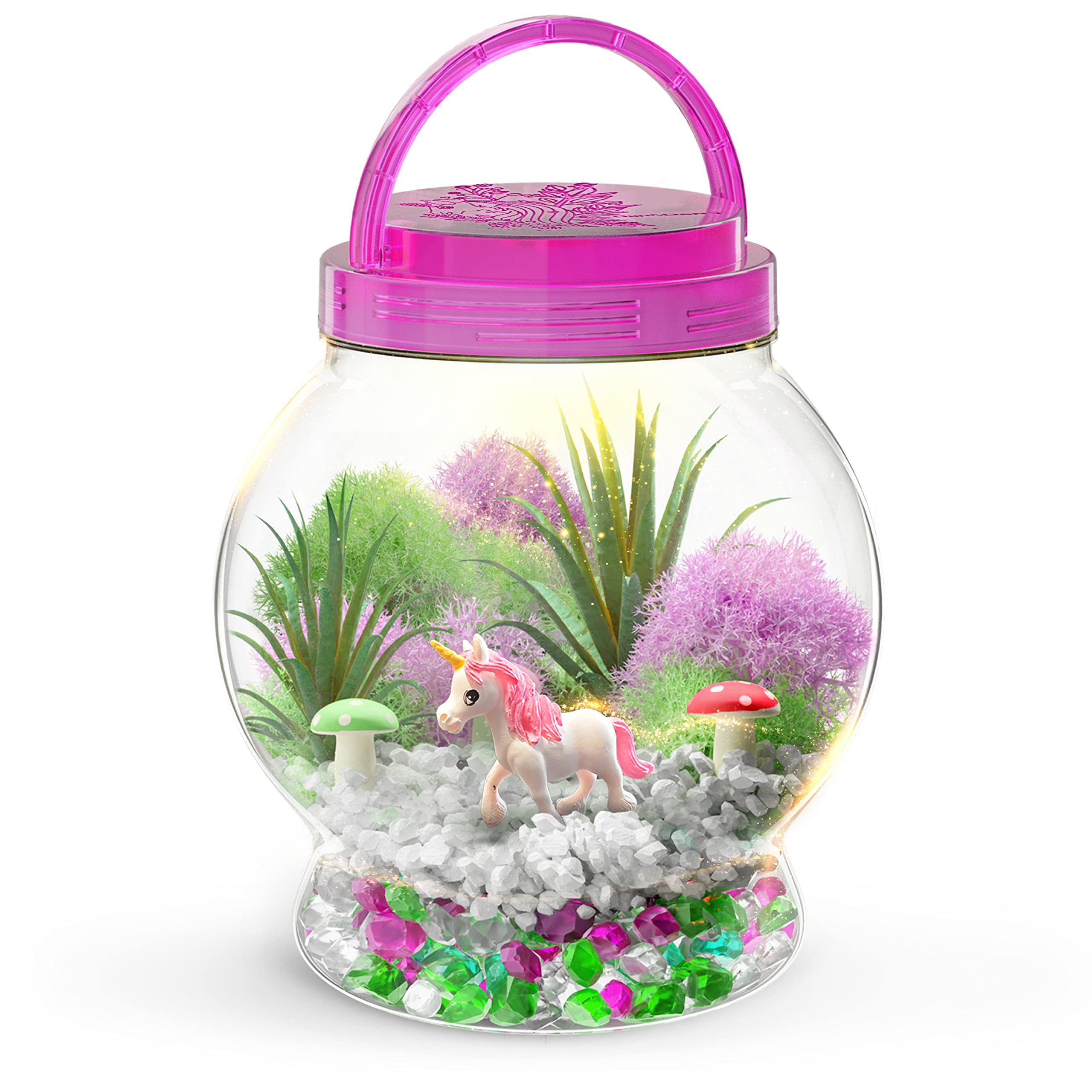 Light-Up Unicorn Terrarium Kit for Kids - Kids Birthday Easter Gifts for Kids - Best Unicorn Toys & Activities Kits Presents - Arts & Crafts for Little Girls & Boys Age 4 5 6 7 8-12 Year Old Girl Gift