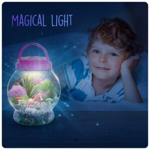 Light-Up Unicorn Terrarium Kit for Kids - Kids Birthday Easter Gifts for Kids - Best Unicorn Toys & Activities Kits Presents - Arts & Crafts for Little Girls & Boys Age 4 5 6 7 8-12 Year Old Girl Gift